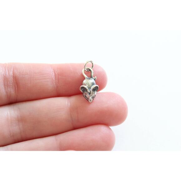 Sterling Silver Mouse Charm, Mouse Charm, Silver Mouse Charm - Picture 1 of 4